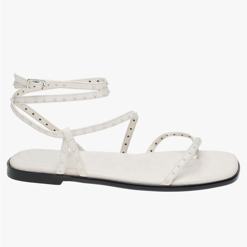 New Marc Fisher White Nalica Women’s Gladiator Wrap Sandals Size 5M